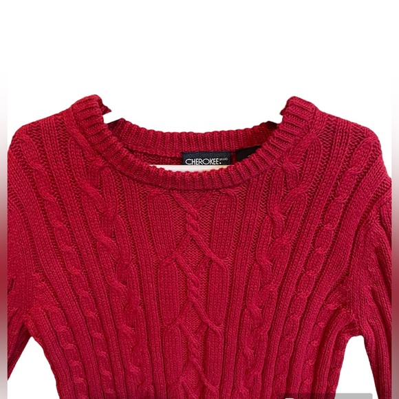 **2 for $20**NWT kids 2T Red Cable Knit Sweater - Picture 3 of 6